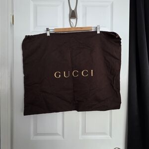 Gucci Dark Brown Dust Bag with Gold Logo